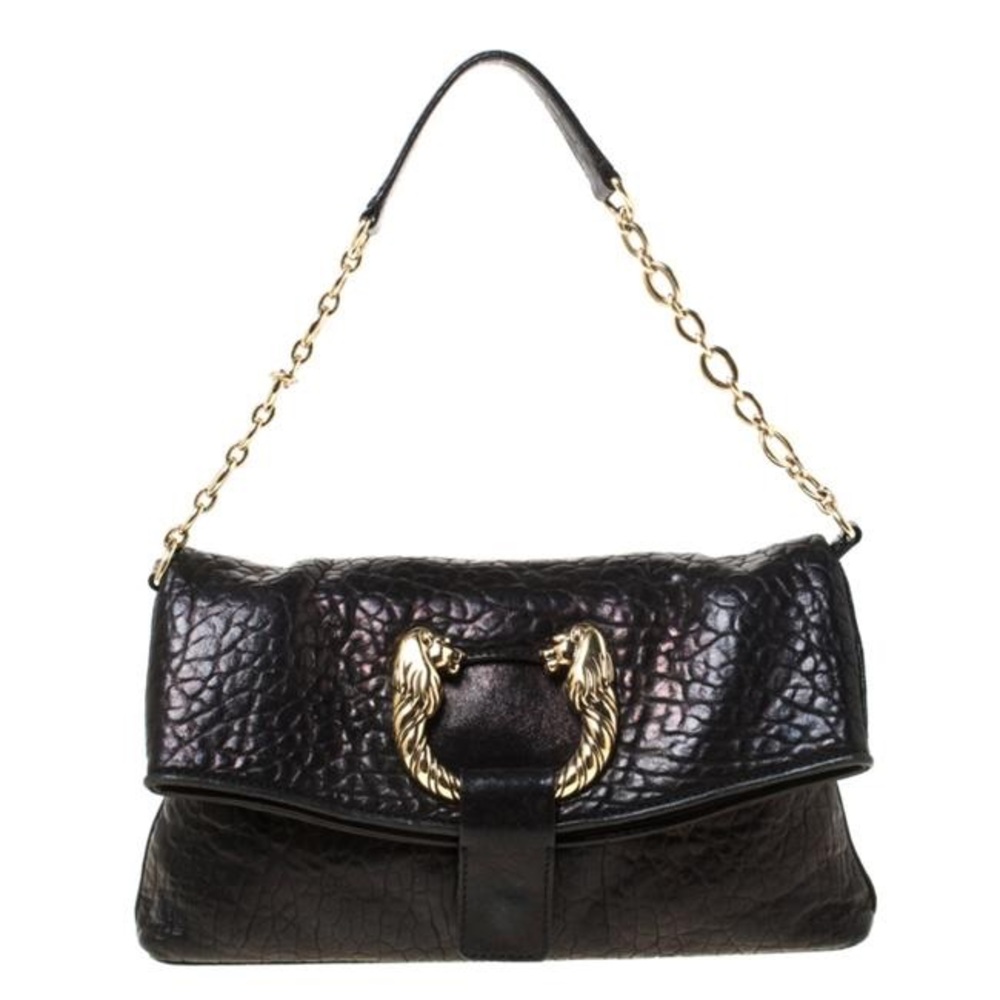 *SOLD* $3500 AUTH BVLGARI LEONI BLACK CLUTCH BAG